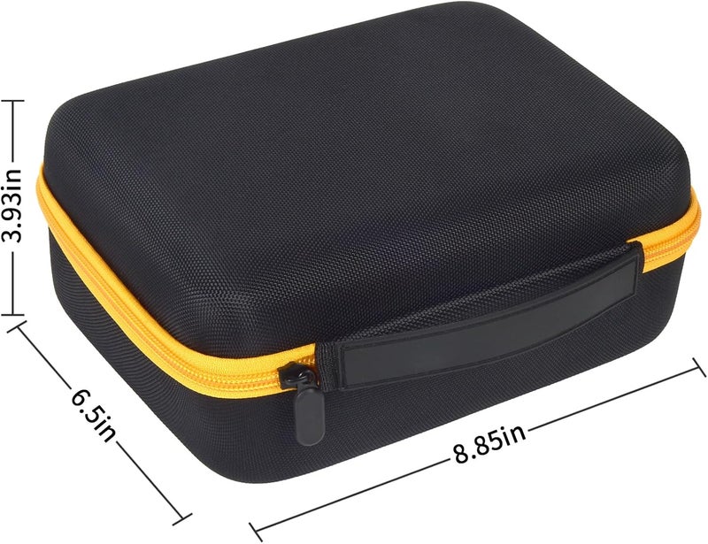 GWCASE Case Compatible with Brother P-Touch PTD220 210 Home/Office Everyday Label Maker, Storage Holder Carrying Organizer for Label Tapes, AC Adapter, Charging Cables (Box Only) -Yellow Zipper - Image 5